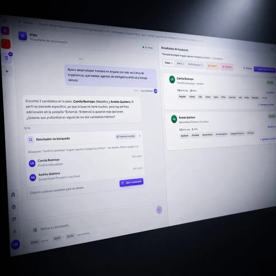 The KonEmpleo platform with demo data